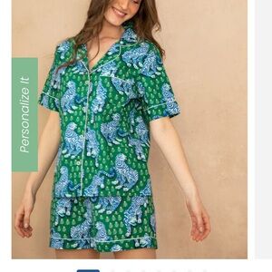 Printfresh Shot PJ Pajama Set in Tiger Queen Jade